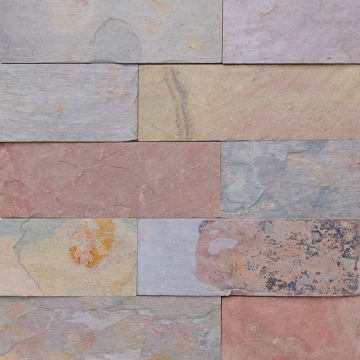 Płytka kamienna łupek Multi Brick naturalny 30x10x0,8-1,3 cm