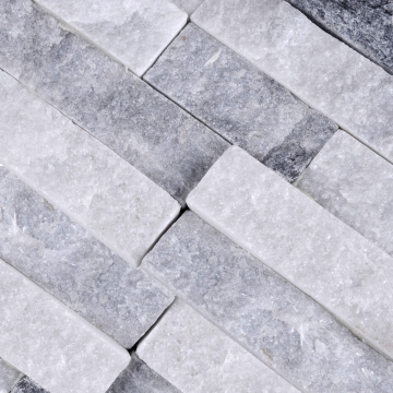 Panel kamienny kwarcyt Stackstone Biało-szary naturalny 36x10x0,8-1,3 cm