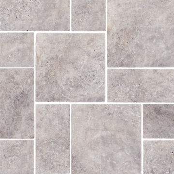 Komplet kamienny trawertyn Grey Ashes bębnowany 0,742 m2