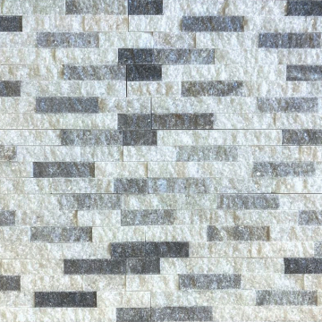 Panel kamienny marmur Stackstone Biało-szary naturalny 36x10x0,8-1,3 cm