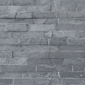 Panel kamienny łupek Stackstone Czarny naturalny 36x10x0,8-1,3 cm