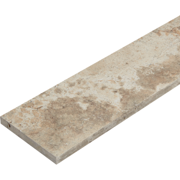 Podstopień kamienny trawertyn Grey Ashes szlifowany 135x16,5x2 cm