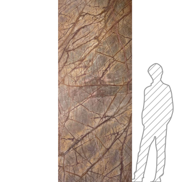 Fornir kamienny marmur Rain Forest Brown 305x122x0,2 cm
