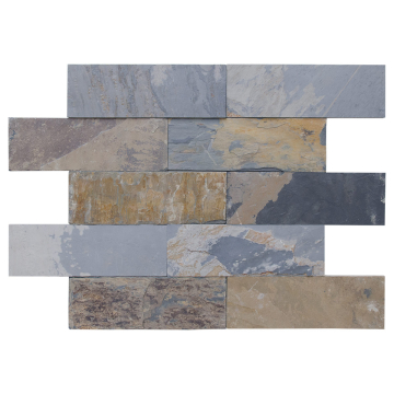 Płytka kamienna łupek California Brick naturalny 30x10x1 cm