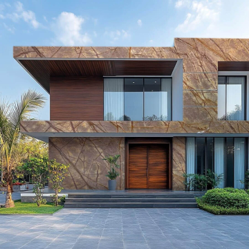 Fornir kamienny marmur Rain Forest Brown 305x122x0,2 cm