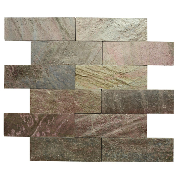 Płytka kamienna łupek Brown Brick naturalny 30x10x0,8-1,3 cm