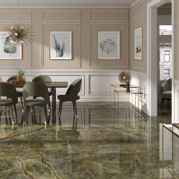 Płytka kamienna marmur Rain Forest Green polerowany 61x30,5x1,2 cm