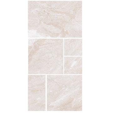 Komplet kamienny marmur Imperial Beige bębnowany 0,742 m2