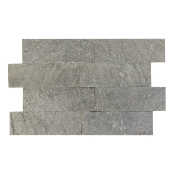 Płytka kamienna kwarcyt Grey Brick naturalny 30x10x0,8-1,3 cm
