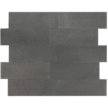 Płytka kamienna wapień Chalk Black Brick naturalny 30x10x1,3 cm