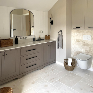 Płytka kamienna wapień Belleza szczotkowany 61x61x1,2 cm